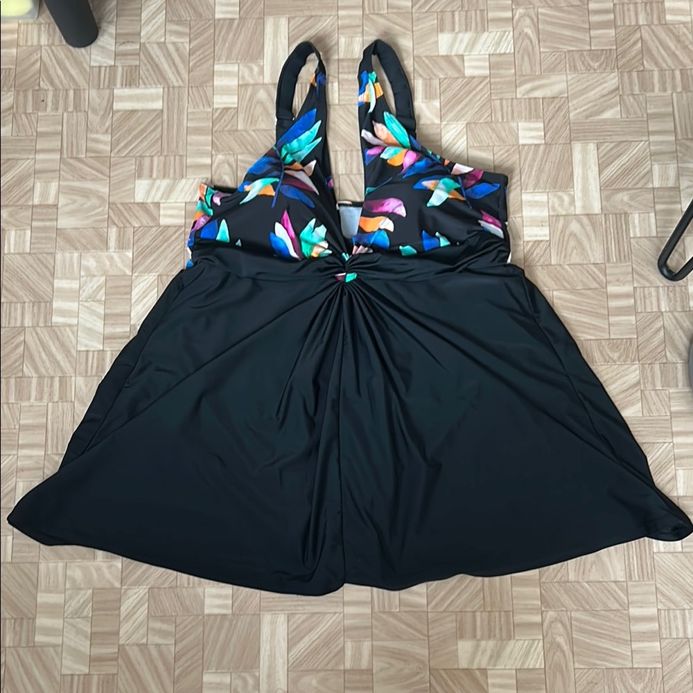 Black  One Piece Swim